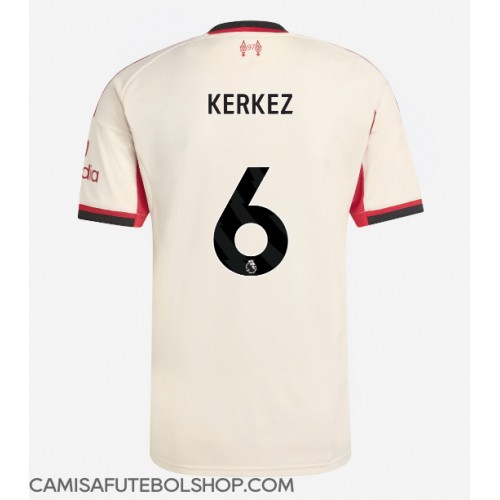Camisa de time de futebol Liverpool Milos Kerkez #6 Replicas 2º Equipamento 2025-26 Manga Curta